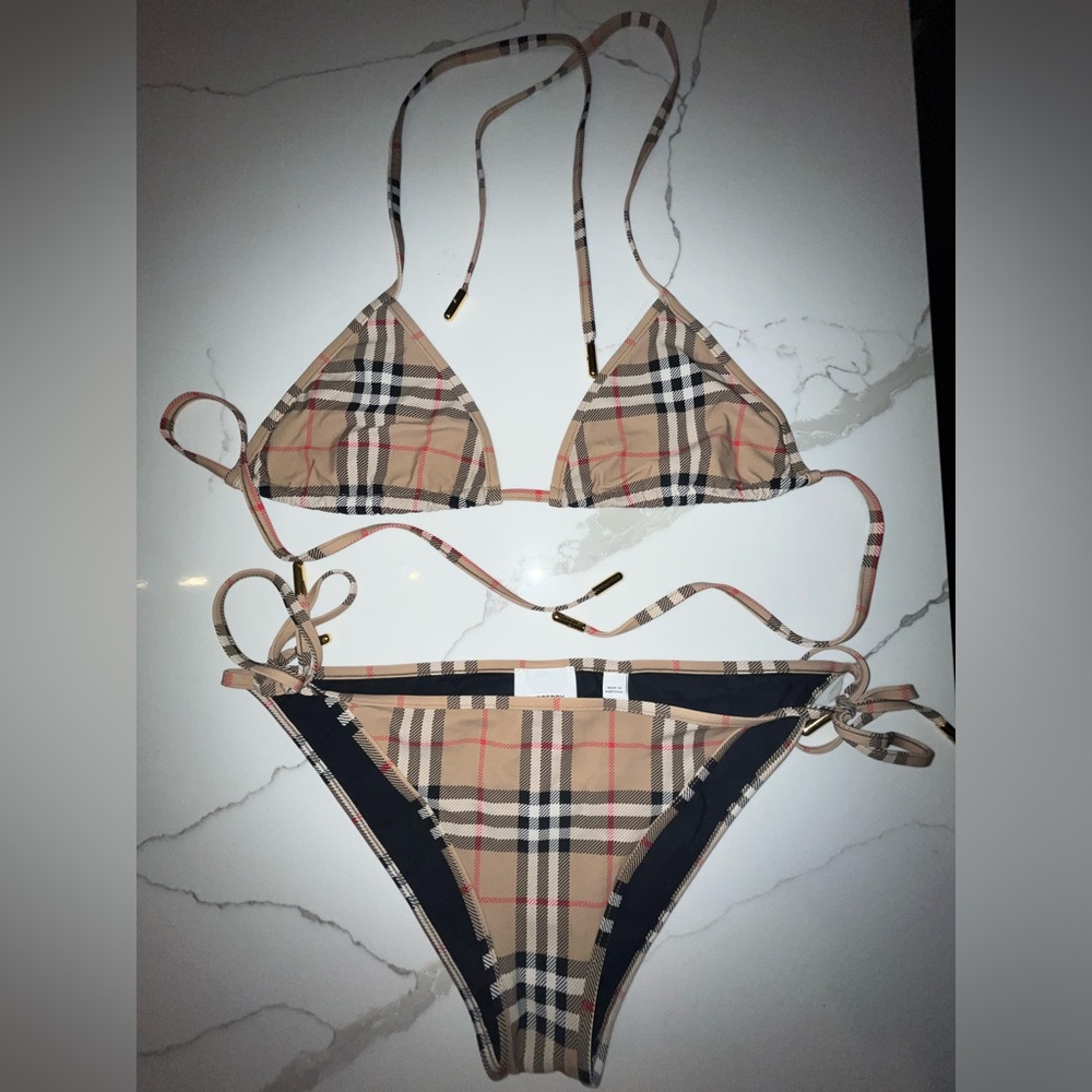 Burberry Cobb Vintage Check Two-Piece Bathing Suit